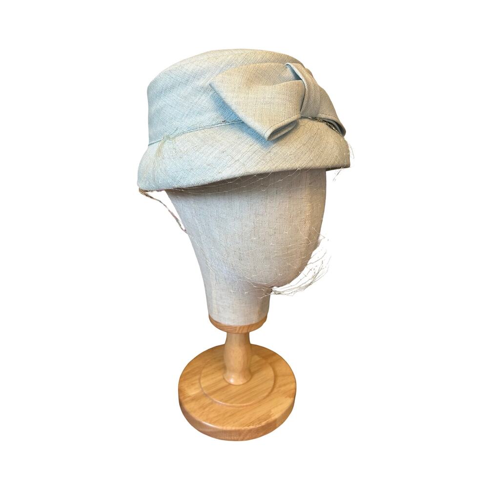 Vintage 1950s Bow & Veil Cocktail Hat - Picture 4 of 8